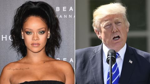 Rihanna Donald Trump composite