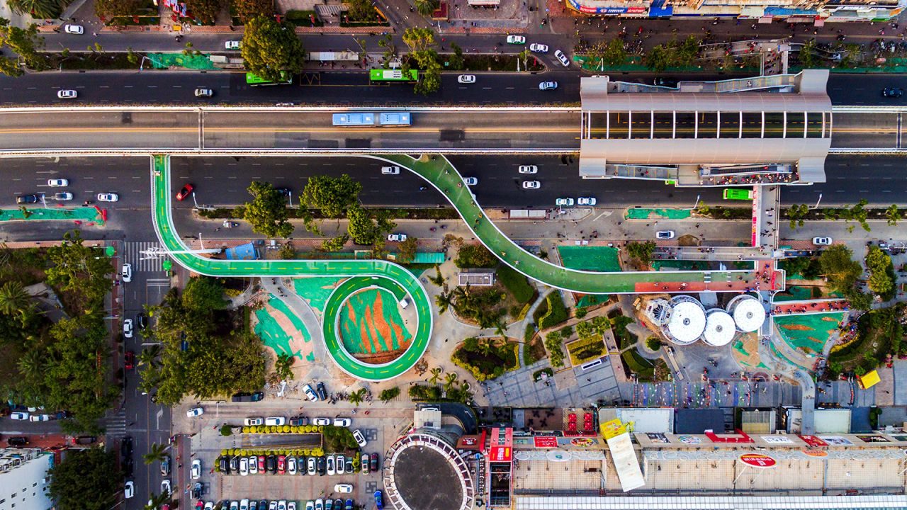 <strong>From above: </strong>The cycling path, designed by Danish firm Dissing+Weitling Architecture, is arguably the coolest -- and greenest -- way to see the city. 