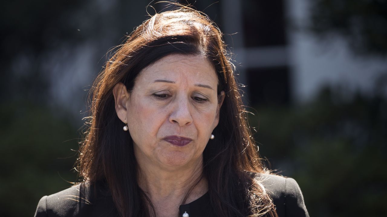 WASHINGTON, DC - SEPTEMBER 28: Acting U.S. Secretary of Homeland Security Elaine Duke pauses while briefing reporters following a meeting with President Donald Trump at the White House, September 28, 2017 in Washington, DC.