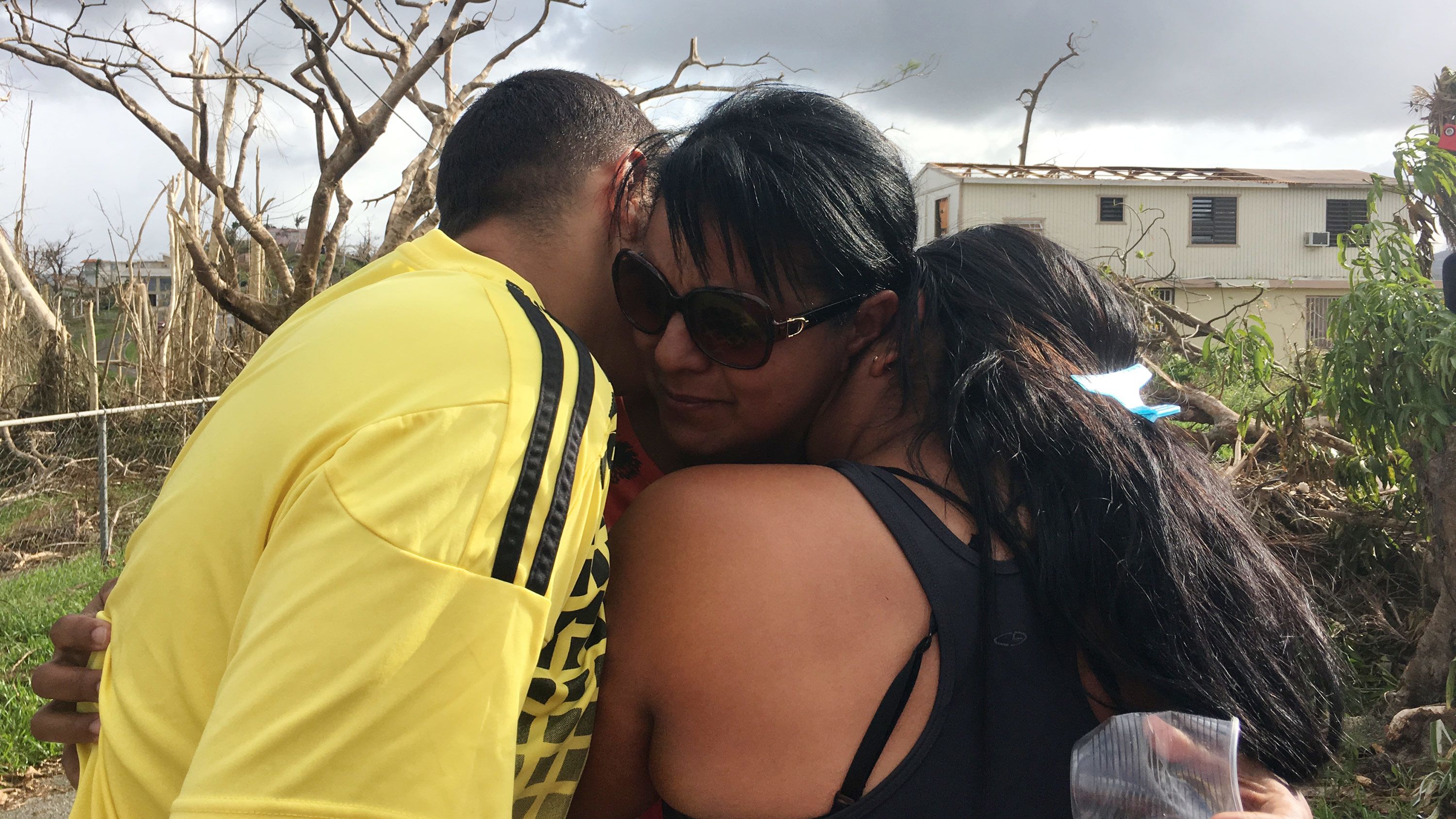 Carmen Delgado finally gets the chance to hug her son and her daughter. 