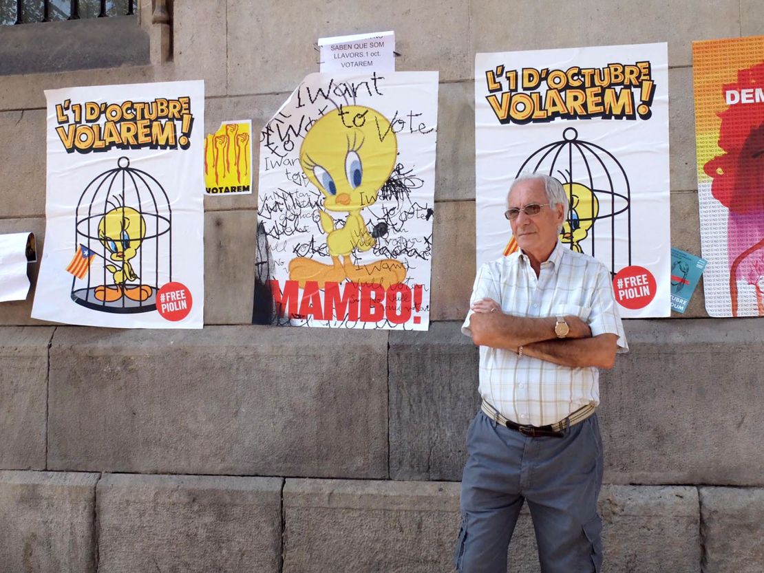 Ramon Hernández, seen in Barcelona, says the referendum is about democracy and liberty.