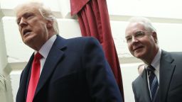 U.S. President Donald Trump (L) and HHS Secretary Tom Price leave a House Republican closed party conference on Capitol Hill, on March 21, 2017 in Washington, DC. President Trump urged House Republicans to support his American Health Care Act. 