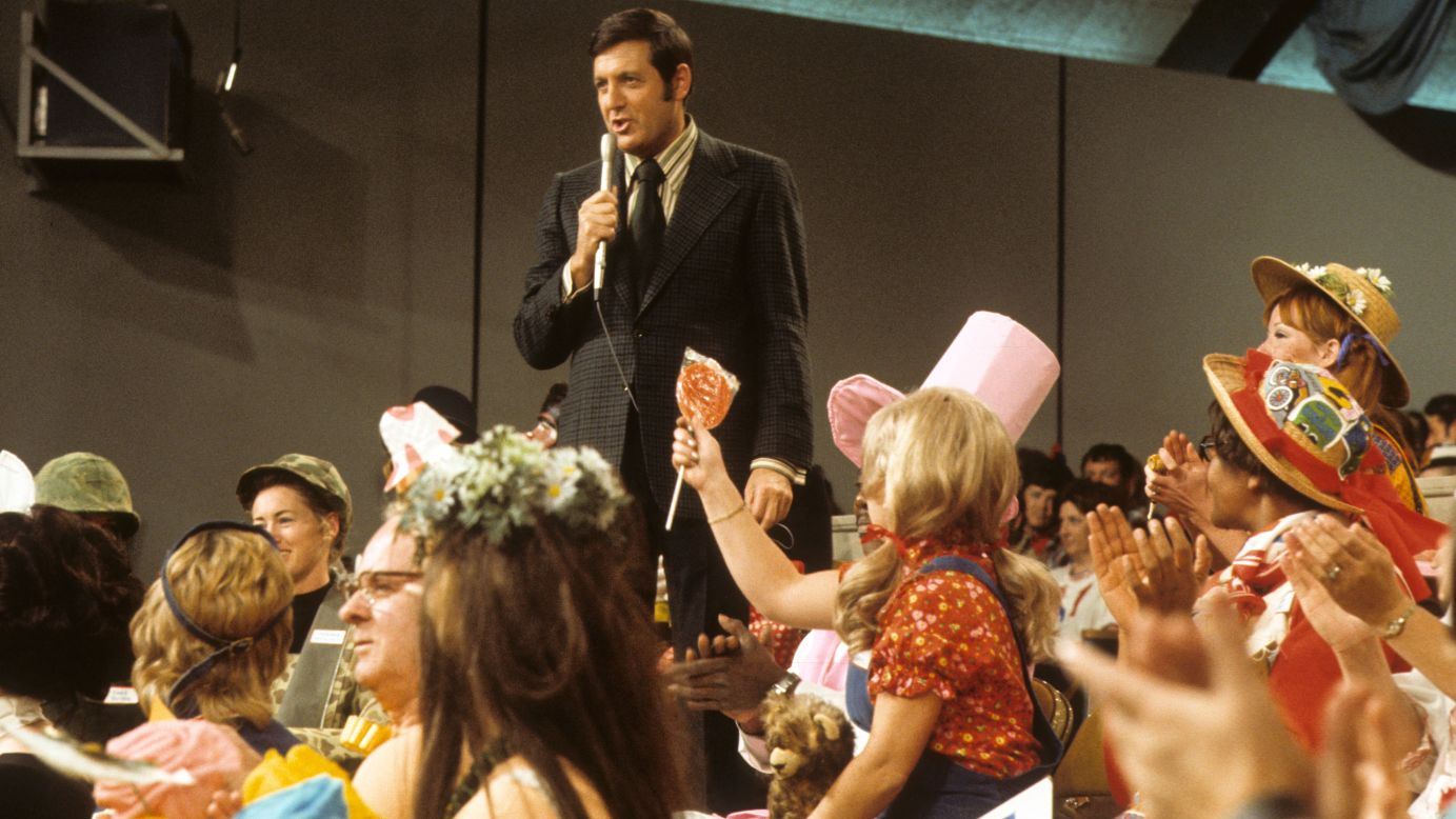Monty Hall hosts "Let's Make a Deal" on October 1, 1969. 