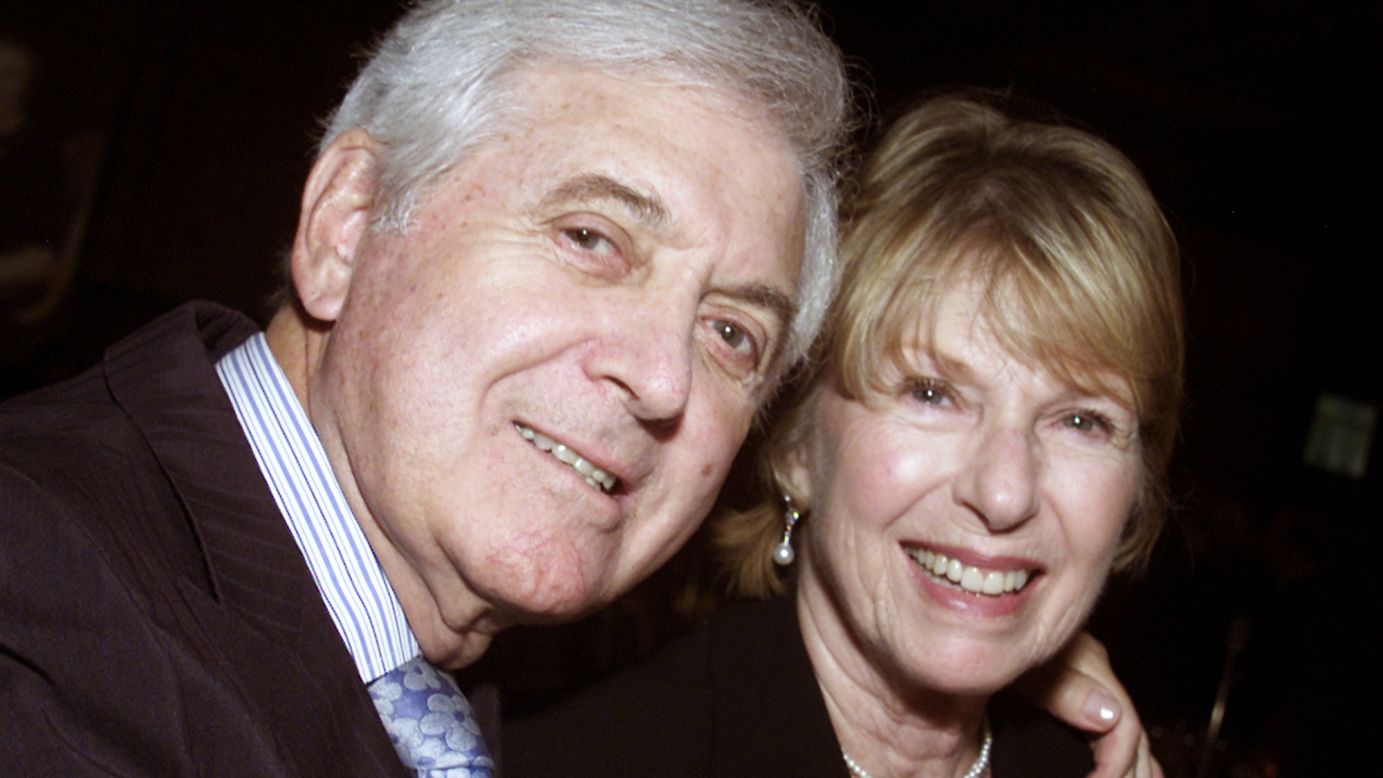 Monty and his wife Marilyn Hall attend attend the 90th birthday party for the Jewish Home for the Aging on March 26, 2002.  The home first opened its doors in 1912 on the first day of Passover.