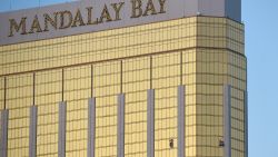 LAS VEGAS, NV - OCTOBER 02:  Broken windows are seen on the 32nd floor of the Mandalay Bay Resort and Casino after a lone gunman opened fired on the Route 91 Harvest country music festival on October 2, 2017 in Las Vegas, Nevada. The gunman, identified as Stephen Paddock, 64, of Mesquite, Nevada, opened fire from the Mandalay Bay Resort and Casino on the music festival, leaving at least 50 people dead and hundreds injured. Police have confirmed that one suspect has been shot. The investigation is ongoing.   (Photo by David Becker/Getty Images)