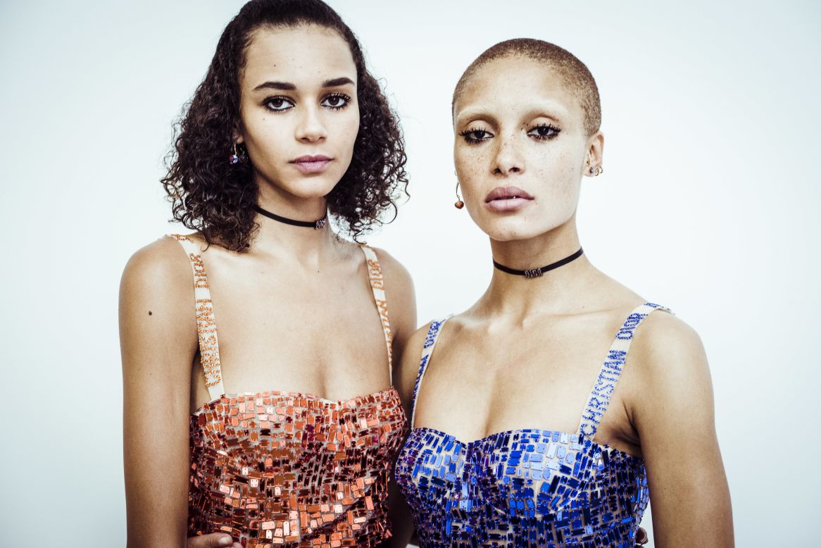 Binx Walton and Adwoa Aboah model Maria Grazia Chiuri's designs for Dior's Spring-Summer 2018 collection. 