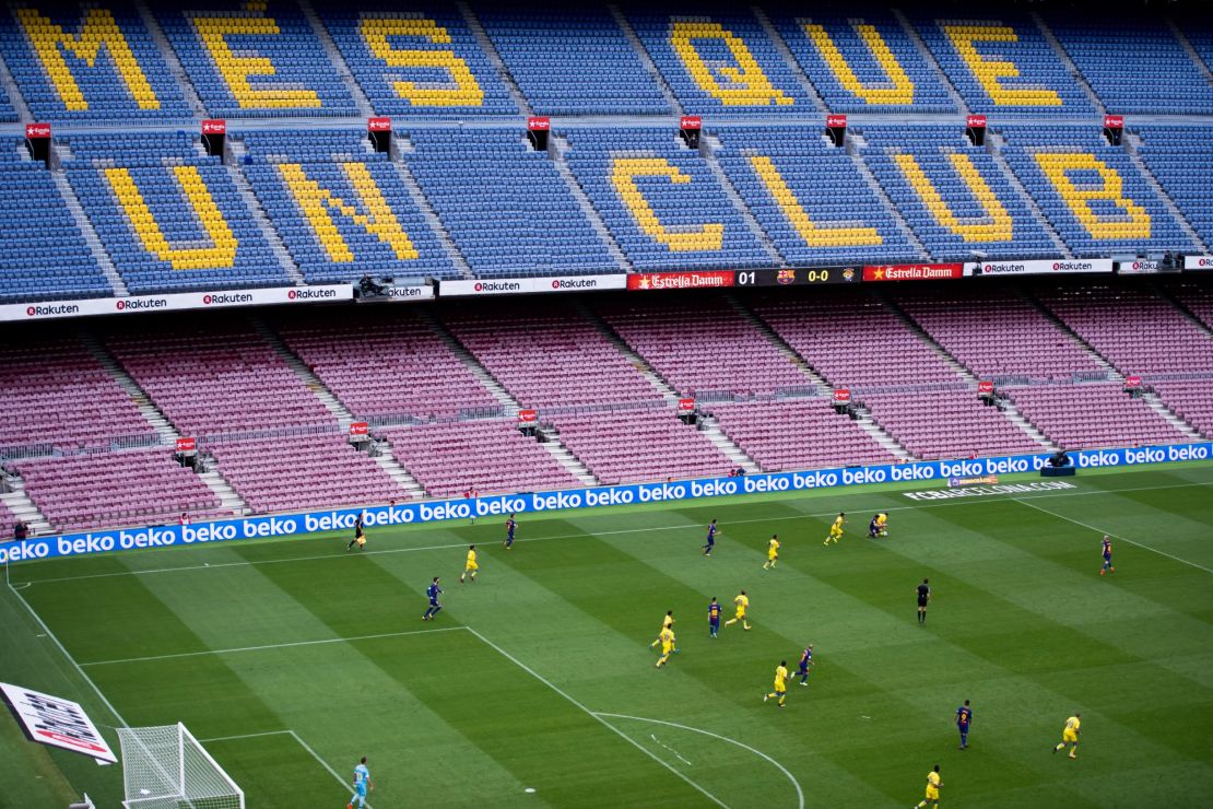 Barcelona's game against Las Palmas in 2017 was played in an empty stadium.