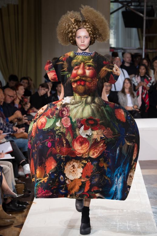 Rei Kawakubu looked to some of the art world's great masters, including Giuseppe Arcimboldo, and contemporary artists like illustrator Stefan Marx for her prints this season.