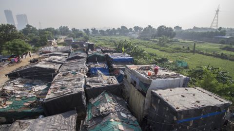 The Kanchan Kunj Rohingya settlement on the outskirts of Delhi, India