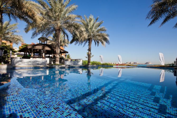<strong>Club scene:</strong> Beach clubs are a staple of the Dubai leisure scene -- on Palm Jumeirah there's a temperature-controlled pool, a restaurant, a bar, and a private beach.