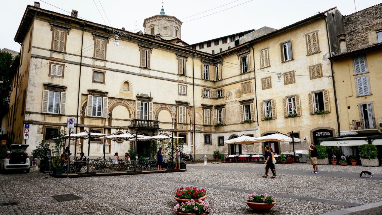 Bergamo's Piazza Vecchia is full of  of medieval and Renaissance architecture.