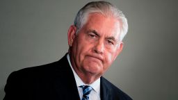 US Secretary of State Rex Tillerson pauses while speaking to the press at the Hilton Midtown about an earlier P5+1 meeting on the Iran Nuclear deal at the United Nations headquarters during the 72nd United Nations General Assembly on September 20, 2017 in New York City.
US Secretary of State Rex Tillerson said Wednesday he had had a matter of fact exchange with his Iranian counterpart Mohammad Javad Zarif but that Washington continues to have "significant issues" with the Iran nuclear deal.
 / AFP PHOTO / Brendan Smialowski        (Photo credit should read BRENDAN SMIALOWSKI/AFP/Getty Images)