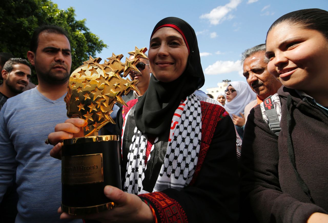 Palestinian teacher Hanan al-Hroub won the $1 million Global Teacher Prize in 2016 for her innovative approach in using play to counter violent behavior. Hroub grew up in a Palestinian refugee camp in Bethlehem and now teaches at a high school in the West Bank. 