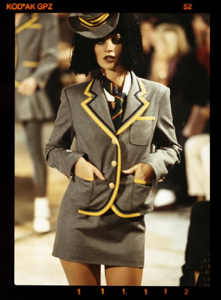 "They were in a league of their own," says Fairer of the supermodels of the time. Here, Kate Moss in the John Galliano Autumn-Winter 1997 show. 