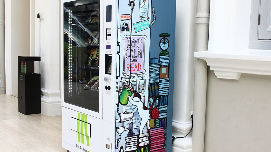 BooksActually's National Museum of Singapore vending machine. 