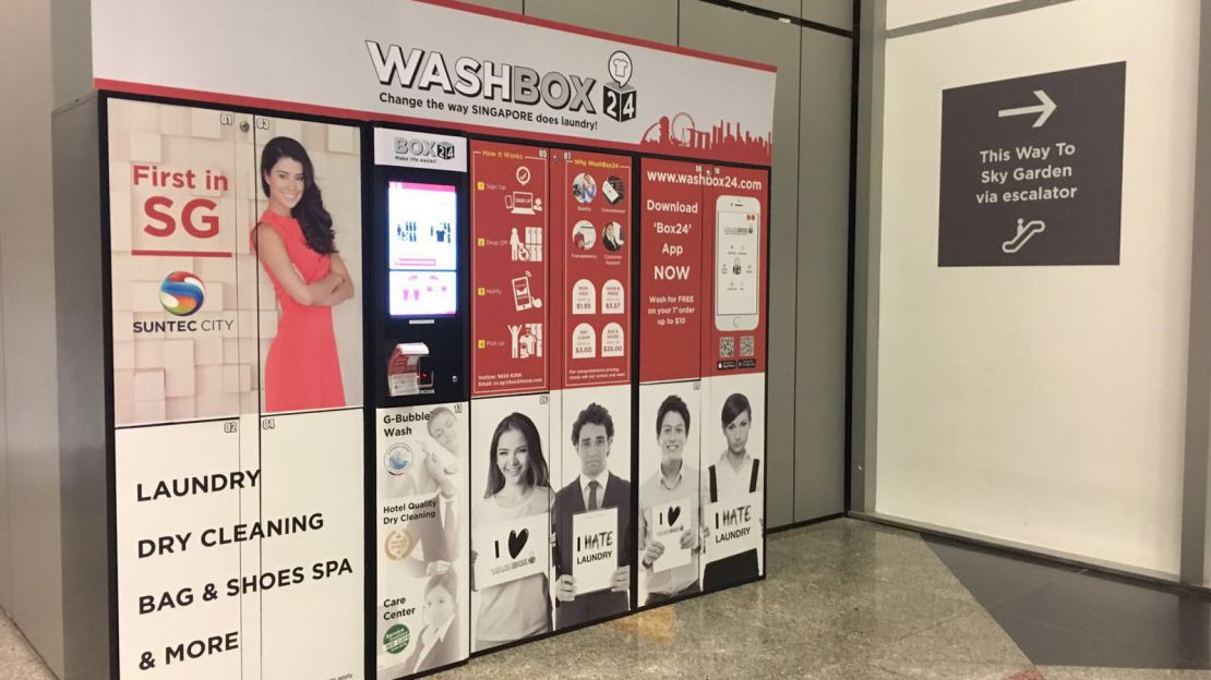 A laundromat in a vending machine.