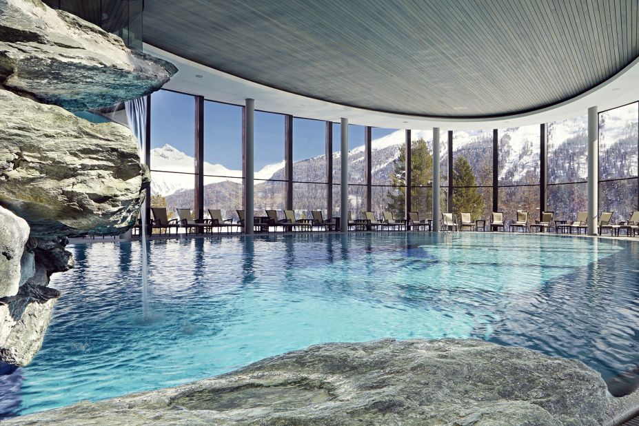 <strong>Badrutt's Palace Hotel, Switzerland: </strong>This oval-shaped indoor pool in the Swiss Alps is at the heart of the hotel's Wellness Palace featuring spa and health treatments