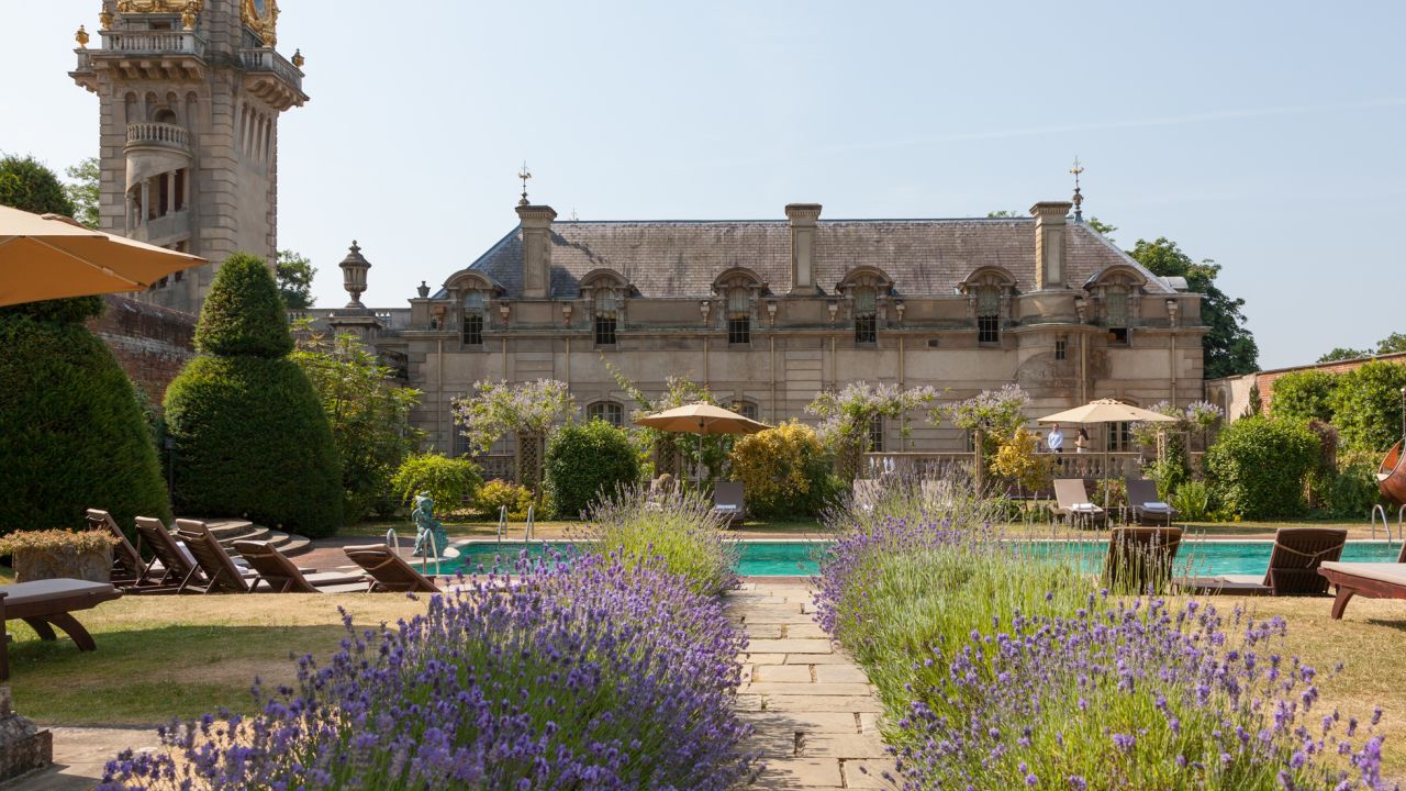 Swim surrounded by stately architecture at Cliveden House.