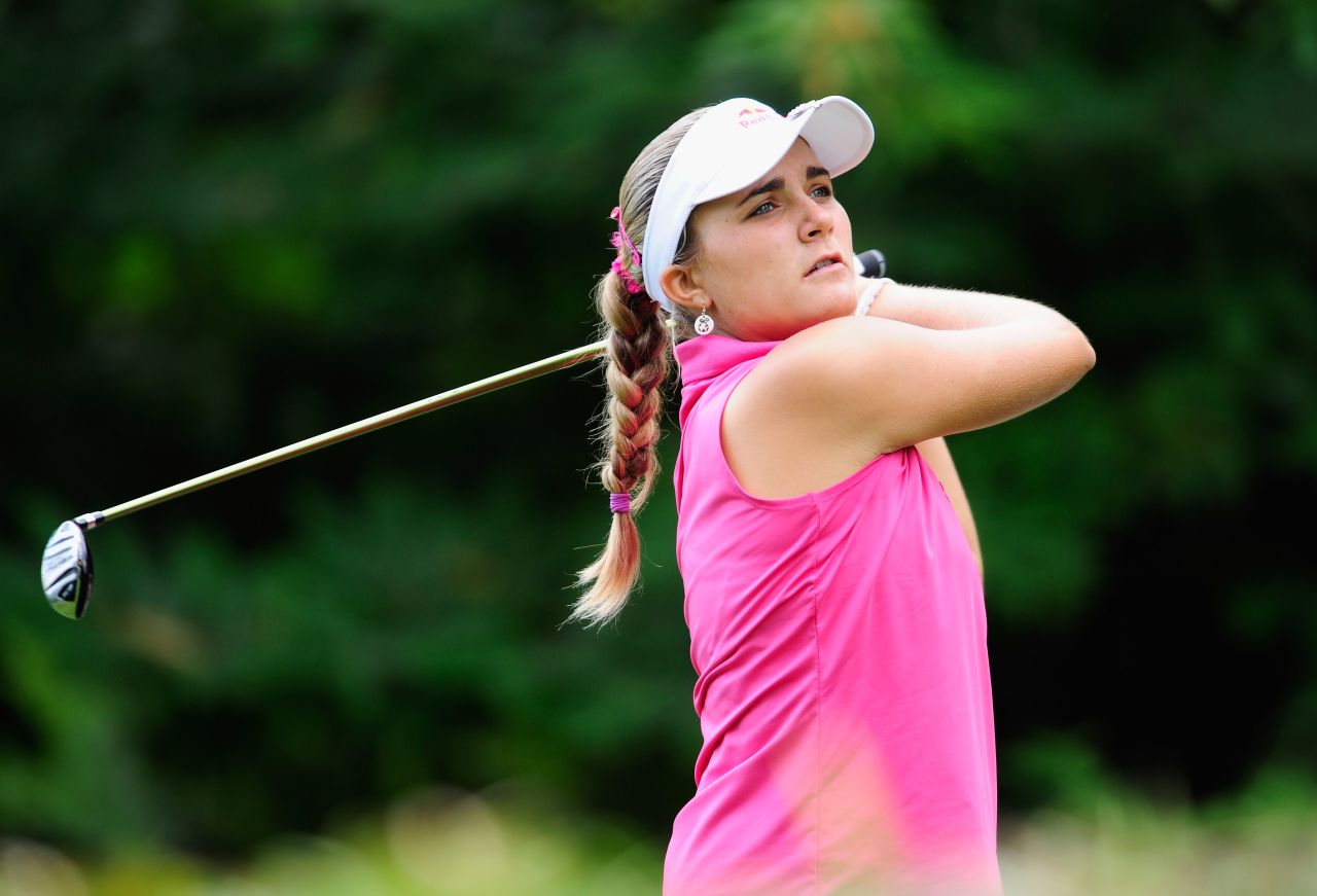 In 2010, Thompson recorded her best Tour finish, tying second at the Evian Masters and finishing just one shot behind eventual winner Jiyai Shin. Thompson received $242,711 for her efforts ... not a bad pay day for a 15-year-old!