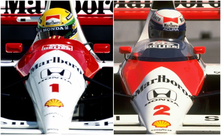 The rivalry between the Frenchman (right) and the late Brazilian was one of F1's most acrimonious ever seen in the sport's history.