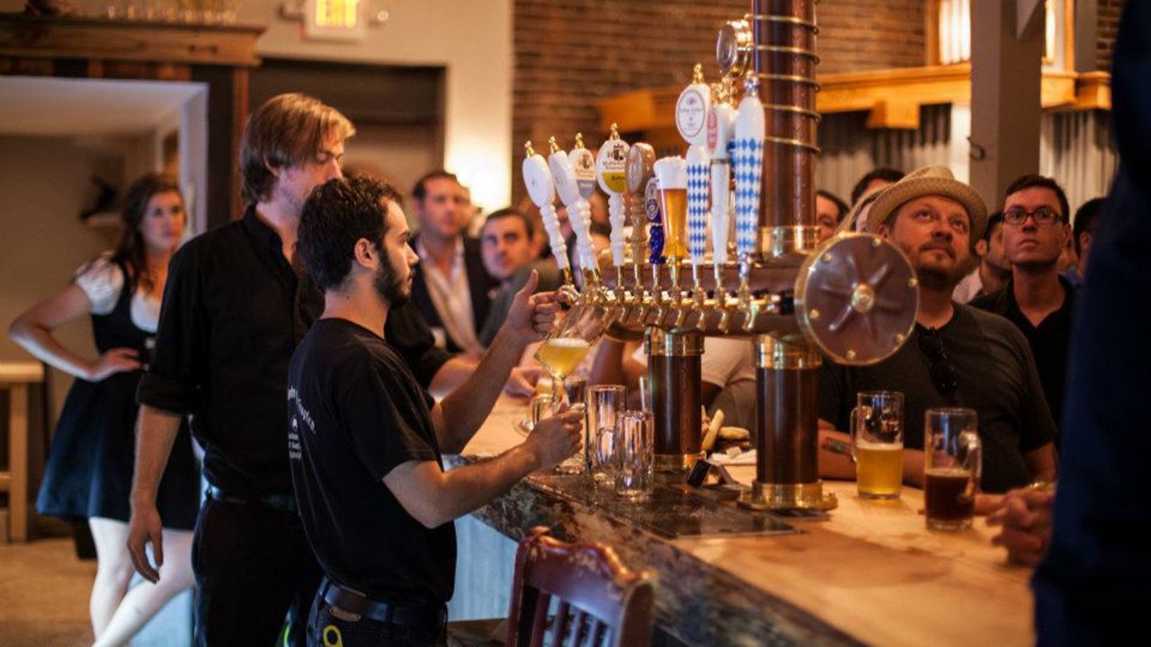 Brauhaus Schmitz in Philadelphia serves up 30 German beers on tap.