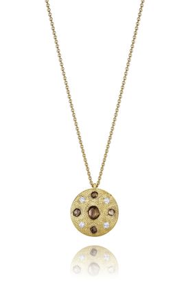Rough diamonds are not only the preserve of the ultra-rich. In 2005 De Beers launched the Talisman collection featuring a mix of rough and polished diamonds. The collection included this medallion with 0.8-carats of stones (£3,650).