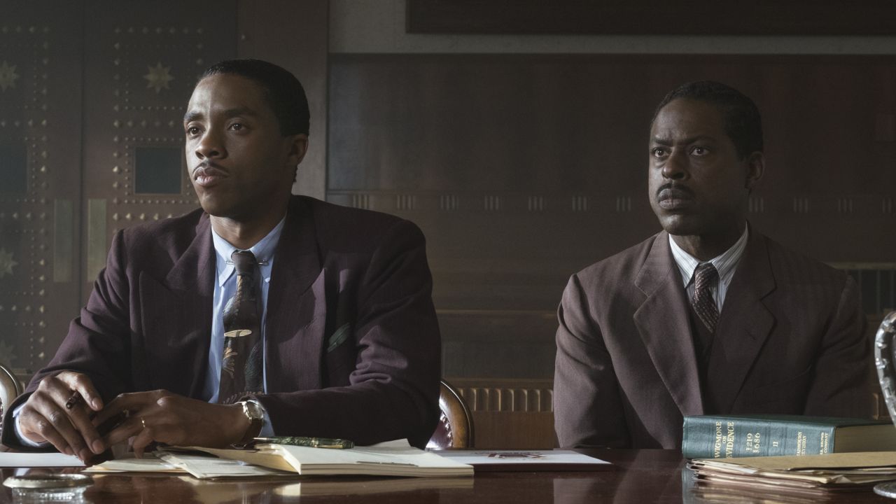 Chadwick Boseman and Sterling K. Wilson in 'Marshall'
