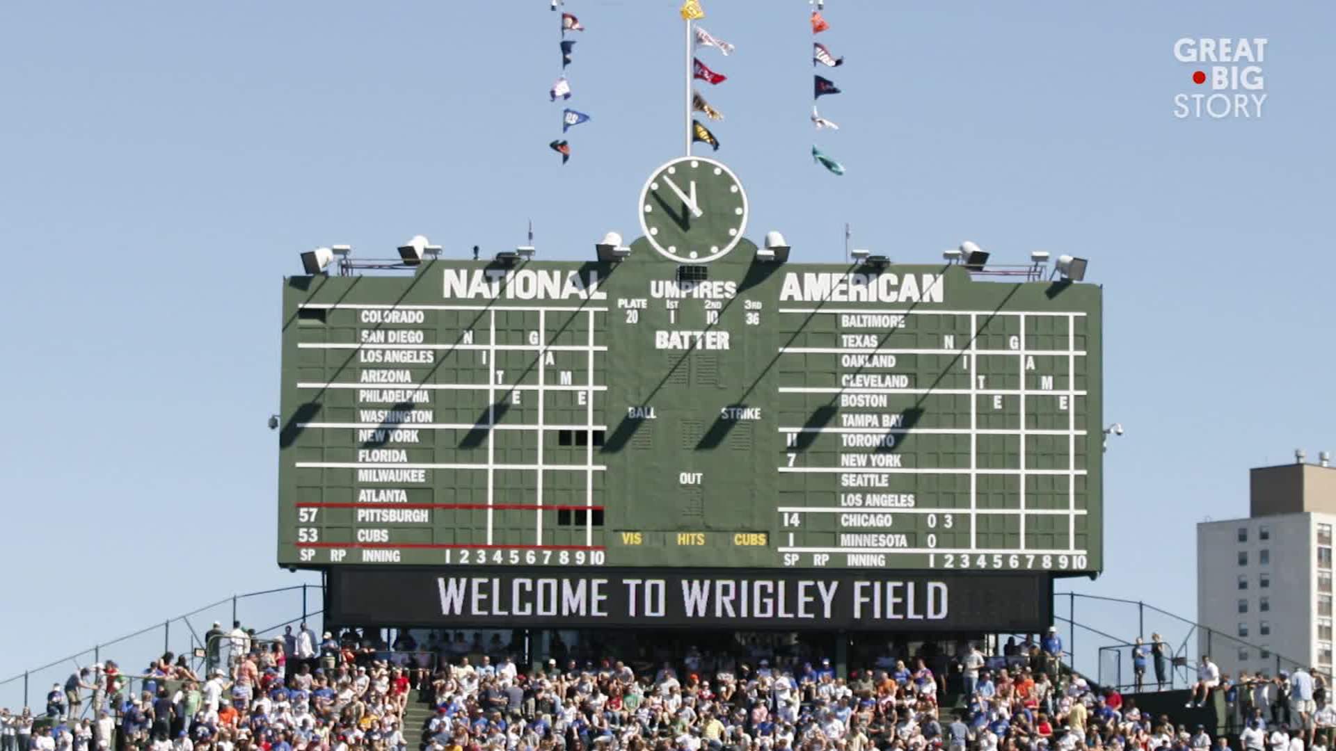 Chicago Cubs' Wrigley Field:The Scoreboard That Keeps Baseball's Beginnings  Alive : NPR