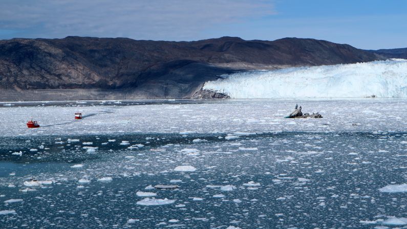 The boat stays at the glacier for about two hours before heading to camp at Port Victor. 