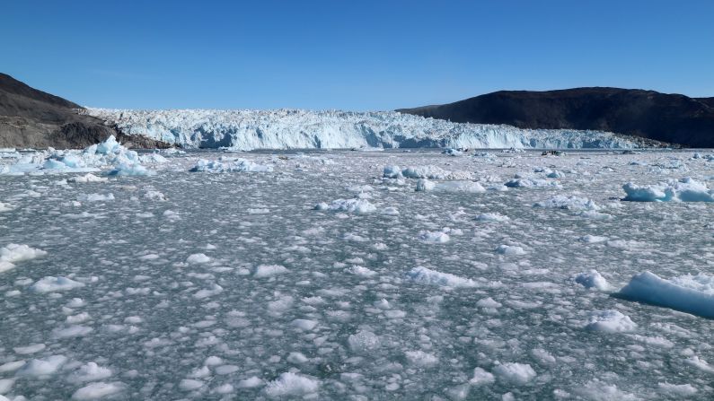 The mesmerizing site of Eqi Glacier -- as menacing as it is beautiful. 