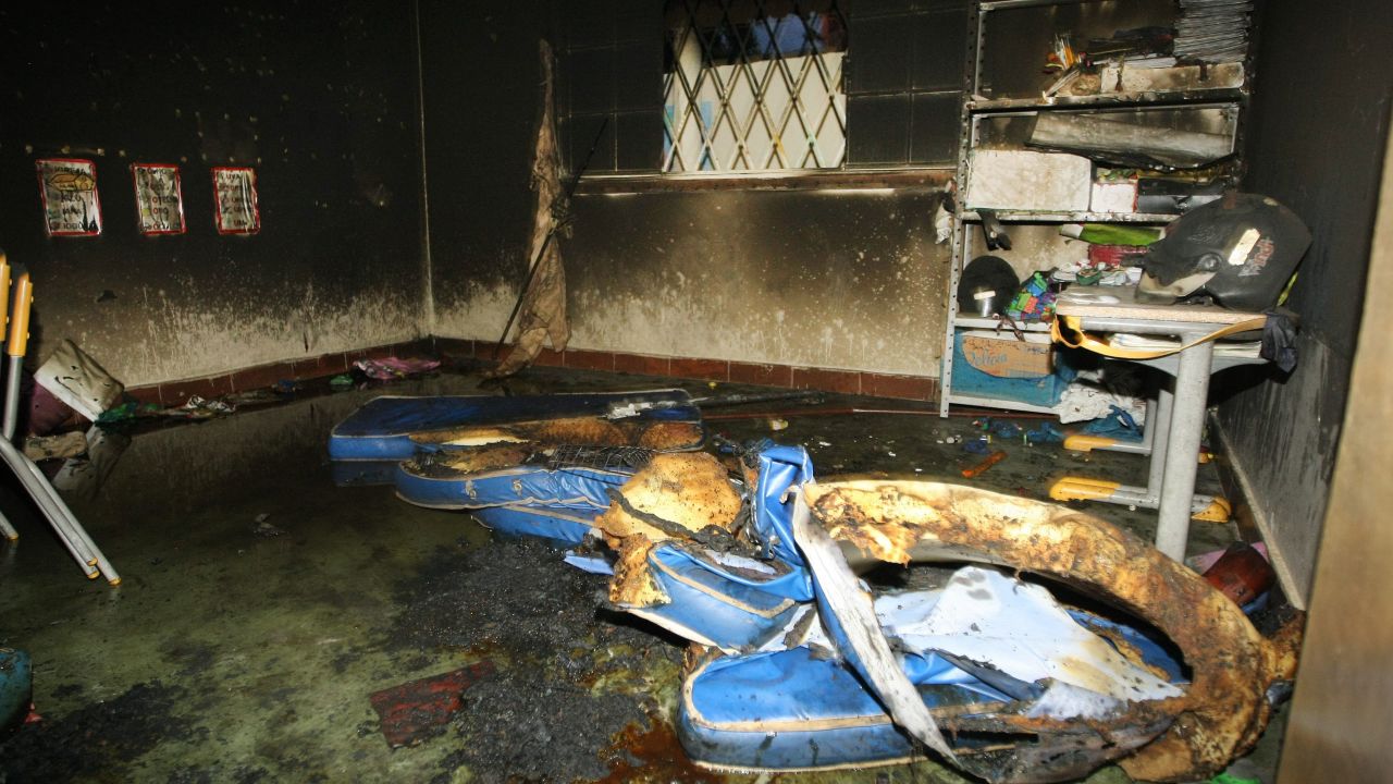 Inside the municipal daycare center in Brazil where a watchman started a fire on October 5.