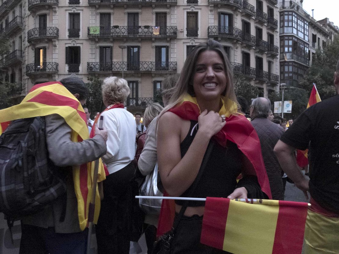 Flight attendant Amanda Garcia says Catalonia should always be a part of Spain. 