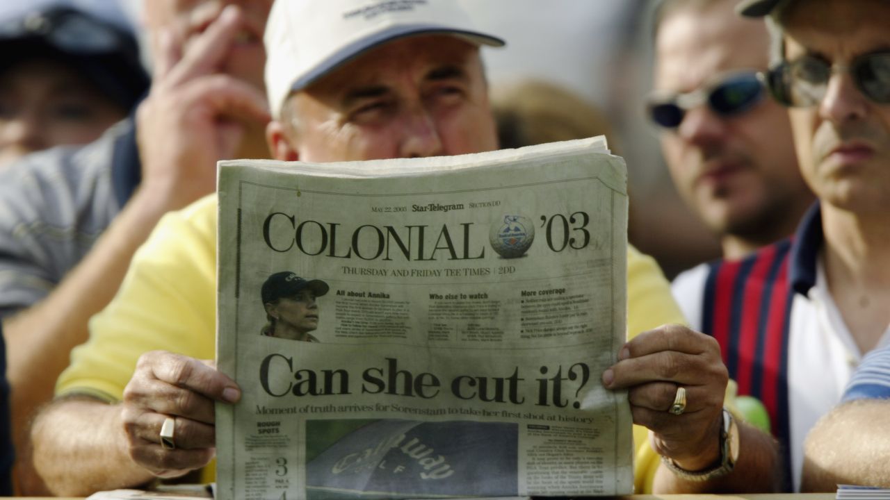 Sorenstam's participation in Texas was big news.