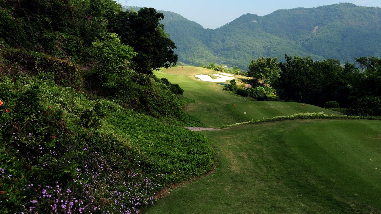 View of the 7th hole on Sorenstam's course in Shenzhen, China