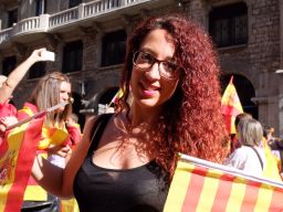 Alba Sebastian, 29, says she is worried that factories will close and the economy will take a hit if Catalonia leaves Spain.