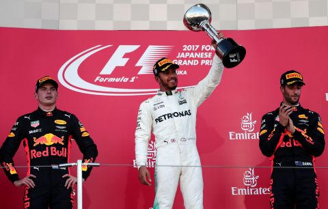 Hamilton survives collision to win Formula One title | CNN