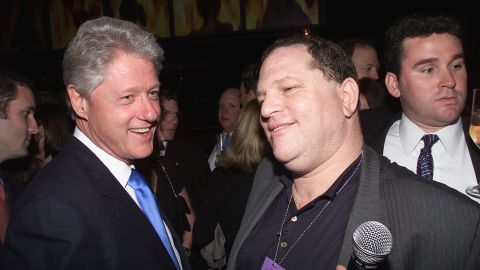 President Bill Clinton and Miramax Chief, Harvey Weinstein at Hillary Clinton's Birthday Party at the Hudson Hotel in New York City.  October 25, 2000 