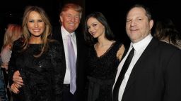 NEW YORK - DECEMBER 15:  (L-R) Melania Trump, Donald Trump, Georgina Chapman and Harvey Weinstein attend the after party of the New York premiere of "NINE" at the M2 Ultra Lounge on December 15, 2009 in New York City.  (Photo by Stephen Lovekin/Getty Images for The Weinstein Company)