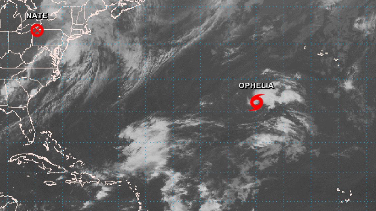 Tropical Storm Ophelia may peter out before making landfall.