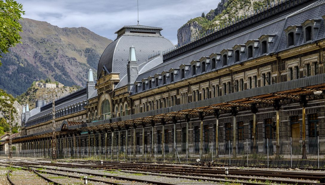 <strong>New life for abandoned station</strong>: The atmospheric Canfranc Station, in the municipality of Canfranc in northeastern Spain -- dates back to 1928 but has stood abandoned since 1970. 