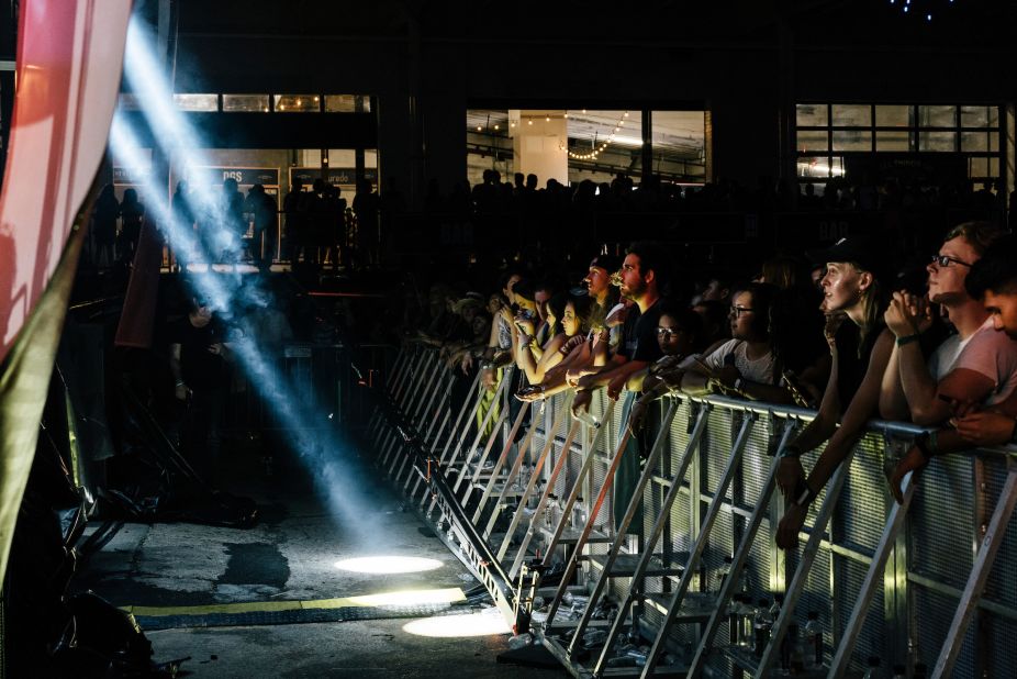 Festivalgoers wait for Foster the People to take the stage. The Los Angeles indie rock band headlined the final night.