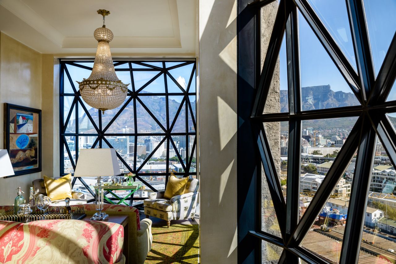 The penthouse at The Silo looks out at Cape Town's iconic Table Mountain.