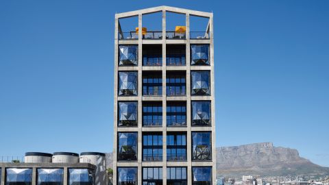 The Silo towers over the V&A Waterfront in Cape Town.