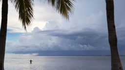 MIAMI, FL - SEPTEMBER 06: Storm clouds are seen on the horizon as people throughout South Florida prepare for Hurricane Irma on September 6, 2017 in Miami, Florida. It's still too early to know where the direct impact of the hurricane will take place but the state of Florida is in the area that seems most likely to take a hit.  (Photo by Joe Raedle/Getty Images)