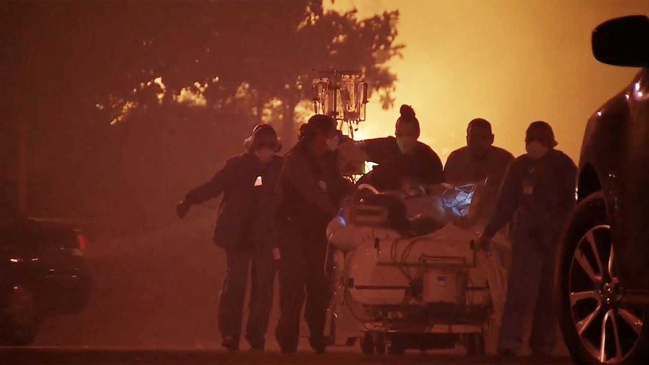 California Wildfires hospital evacuation.