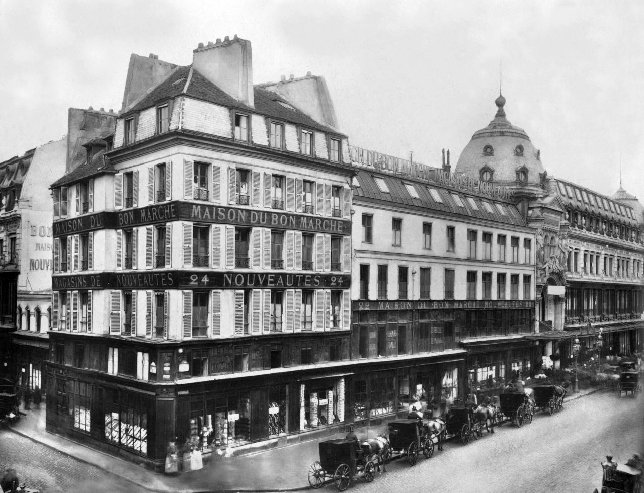 The Bon Marche department store around the year 1900.