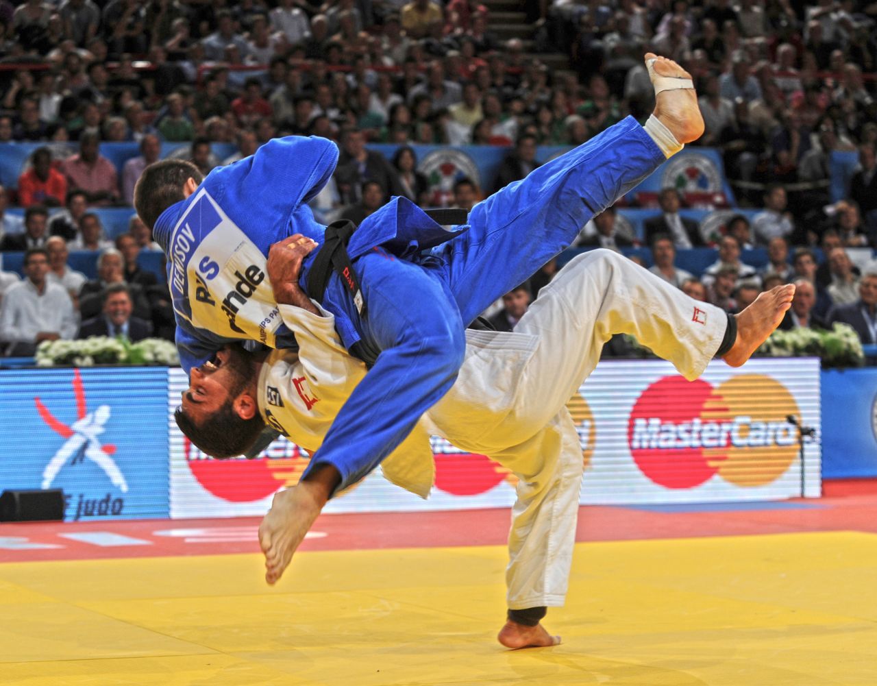 "I have been a judo fan all my life," says Willingham. "I was a volunteer at the Athens 2004 Olympics in the judo and watched Ilias Iliadis win Olympic gold at 17 years old (I was 16 at the time). So for me, it has been amazing to be able to document the ups and downs of his career so closely. He is one of the most spectacular judokas, when he's on the mat something extraordinary invariably happens! He is also one of my favorite judoka of all time. I have two shots of him that I particularly like. This is at the 2011 World Championships in Paris, which he would go on to win to become a double world champion. In the semifinal against one of his great rivals Kiril Denisov, he threw with this incredible Ura Nage for ippon to put him into the final."