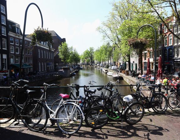 <strong>6. Best weekend break cities -- Amsterdam:</strong> Thanks to its picturesque canals, bikes and bridges, Amsterdam is a top weekend break city. The Dutch city is listed as a great destination for families and millennials.