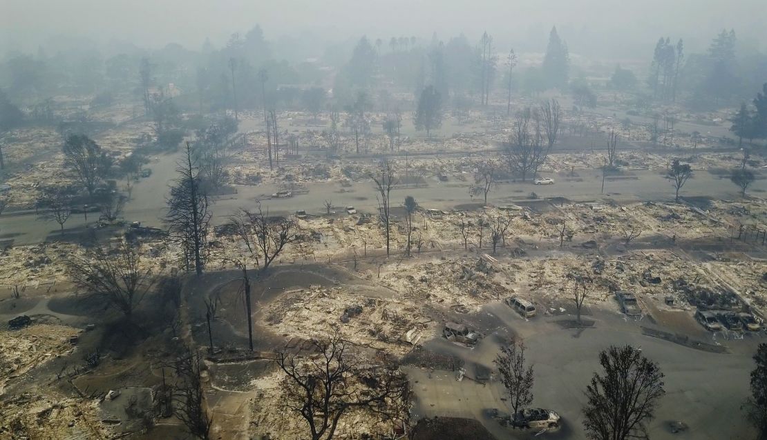This Santa Rosa, California, neighborhood was destroyed by a wildfire on October 10, 2017.