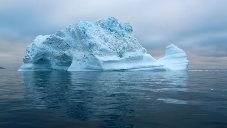 A glacier resembling an elephant in the water, just outside the settlement of Ilimanaq. 